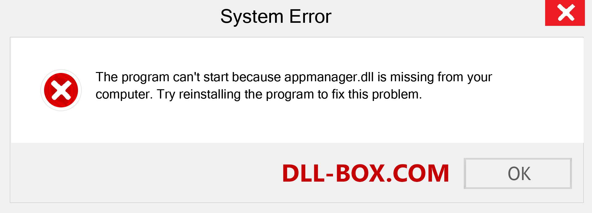  appmanager.dll file is missing?. Download for Windows 7, 8, 10 - Fix  appmanager dll Missing Error on Windows, photos, images